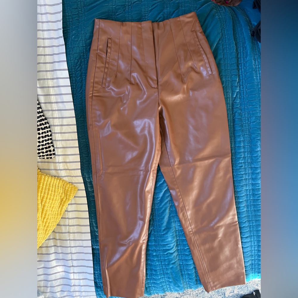 Zara faux leather pants